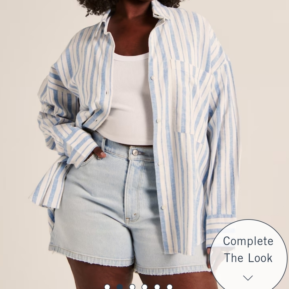 Oversized Linen-Blend Shirt